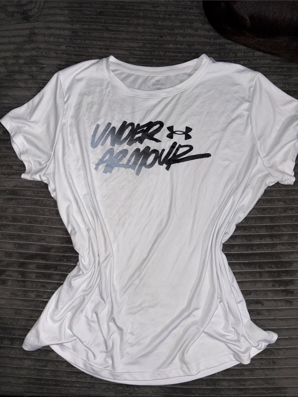 Under Armour White Short-Sleeve Graphic Logo Tee
